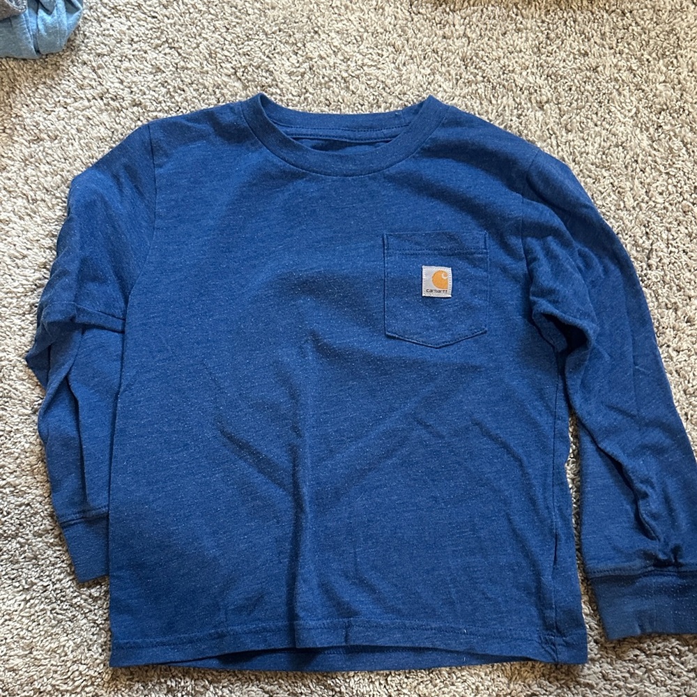 Carhartt Kids Long Sleeve Tee in Rich Blue